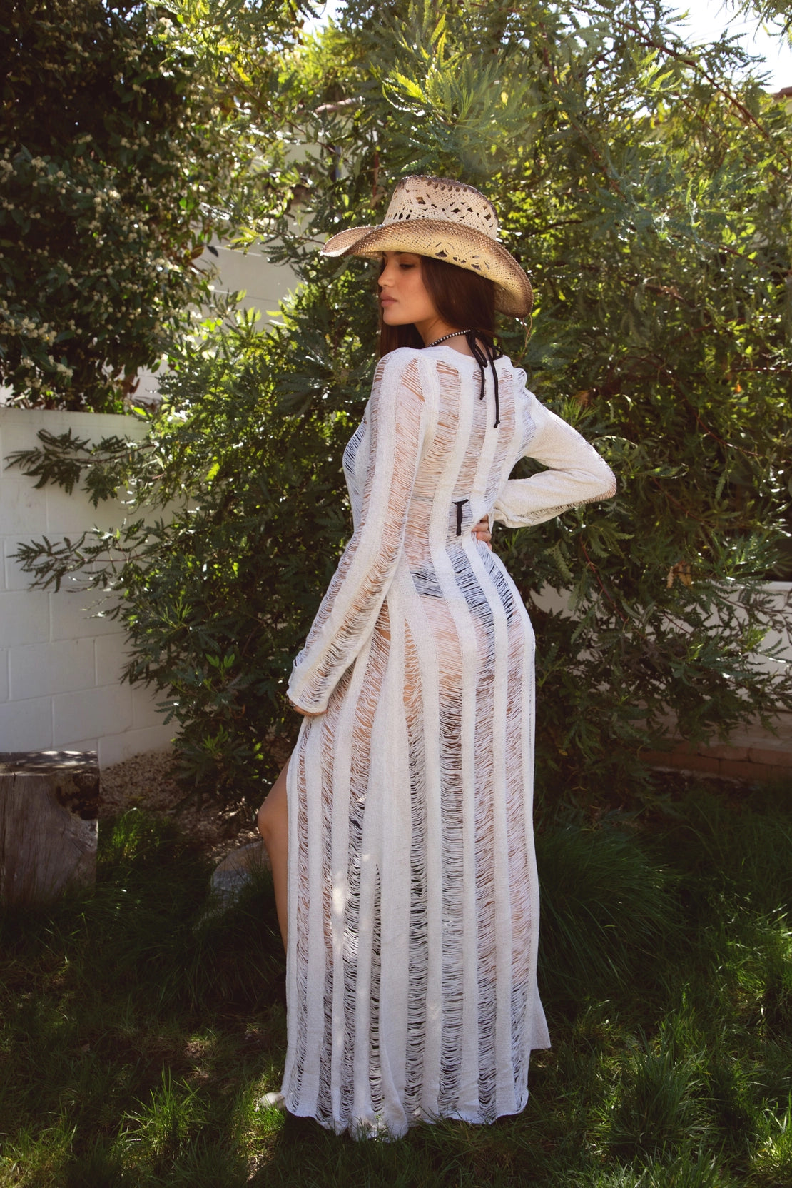 Breeze Distressed Ladder Knit Cover Up
