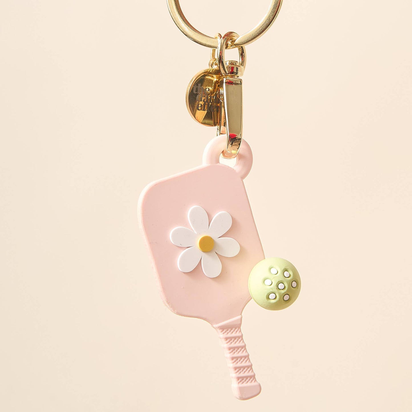 Pickleball Paddle Keychain - Blush Pink