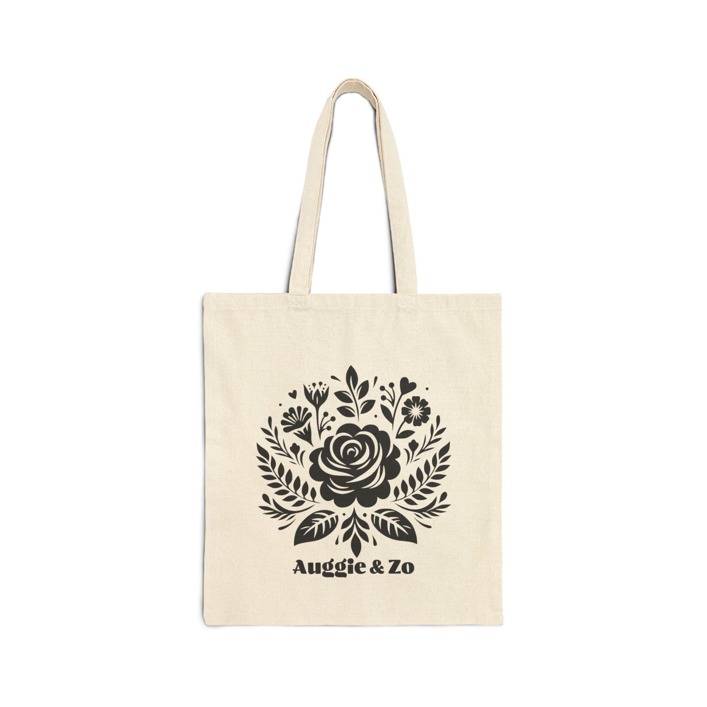 Bold Florals Canvas Tote Bag
