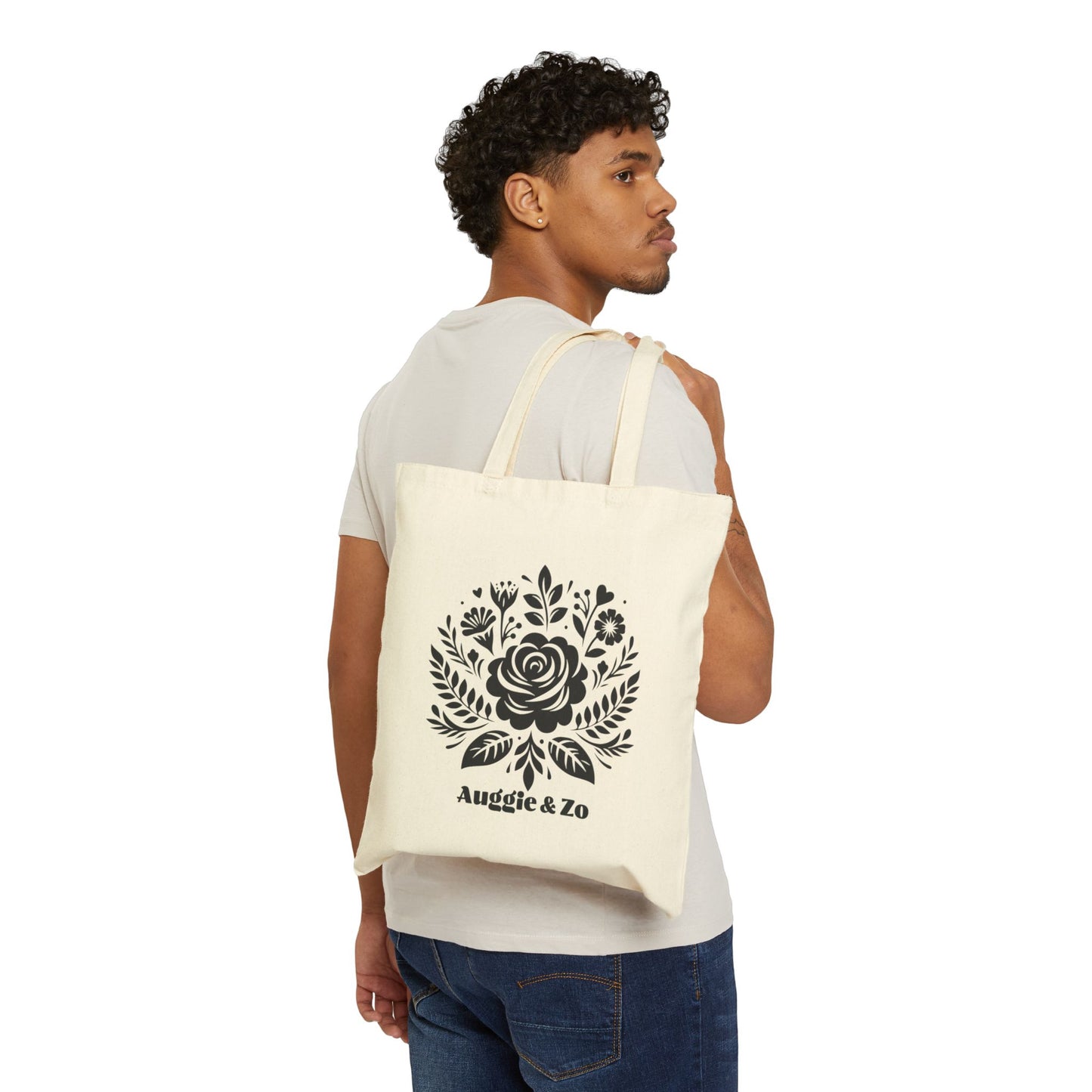 Bold Florals Canvas Tote Bag