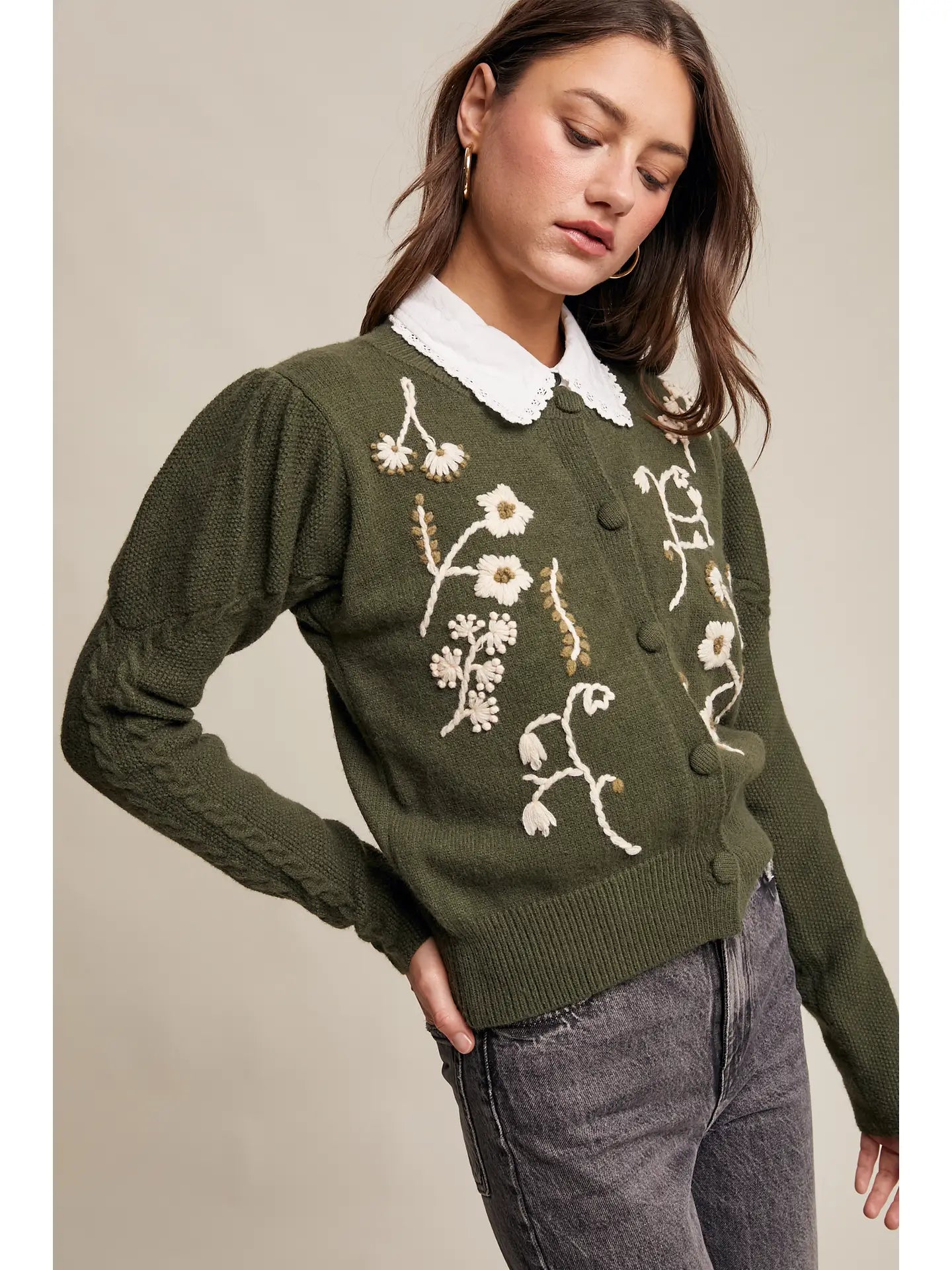 Charming Floral Sweater