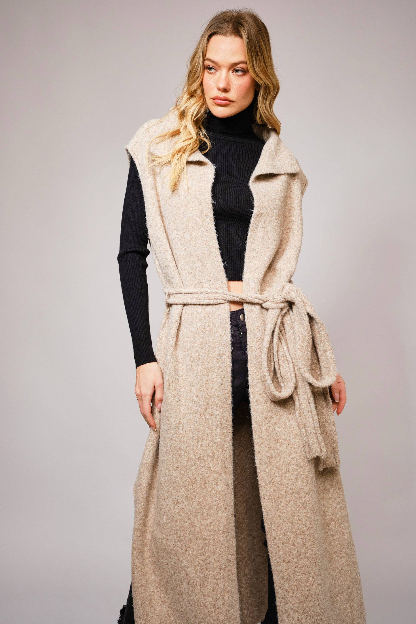Jasmin Wool Blend Maxi Cardigan Vest