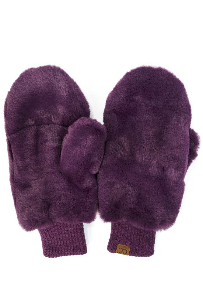 C.C Faux Fur Mittens with Shepherd Lining