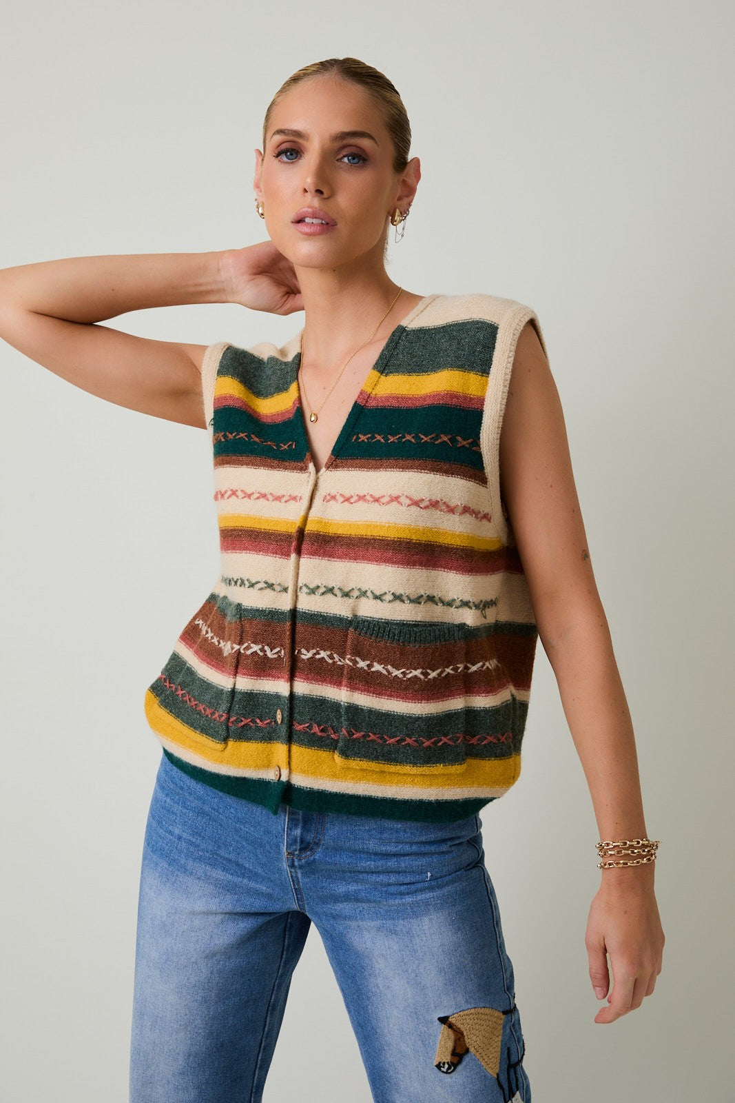 Klein Striped Vest
