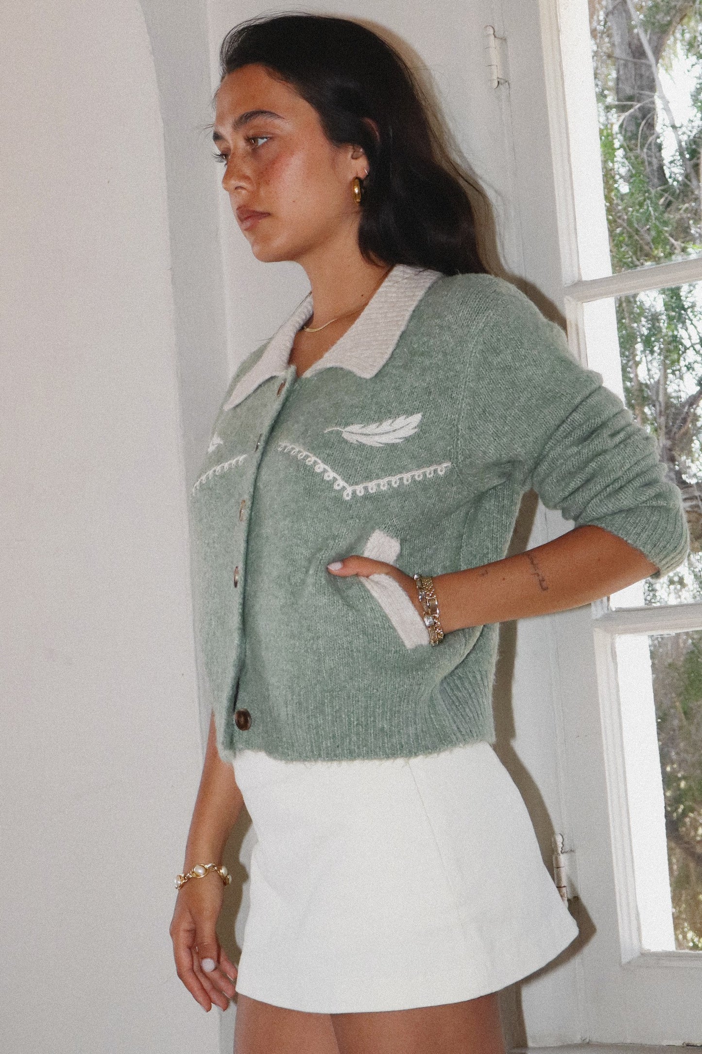 Bella Feathered Cardigan