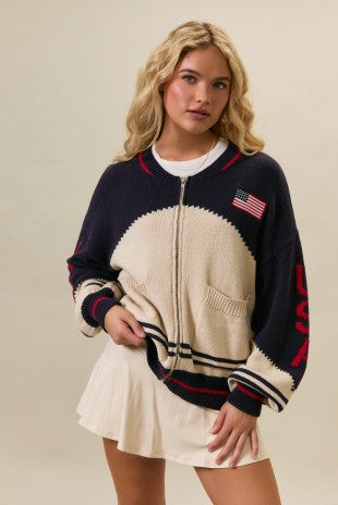 USA Sweater Jacket