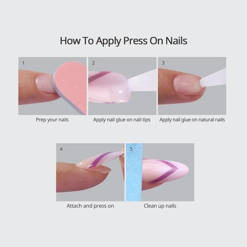 3D Cherry French Soft Gel Press-On Nails
