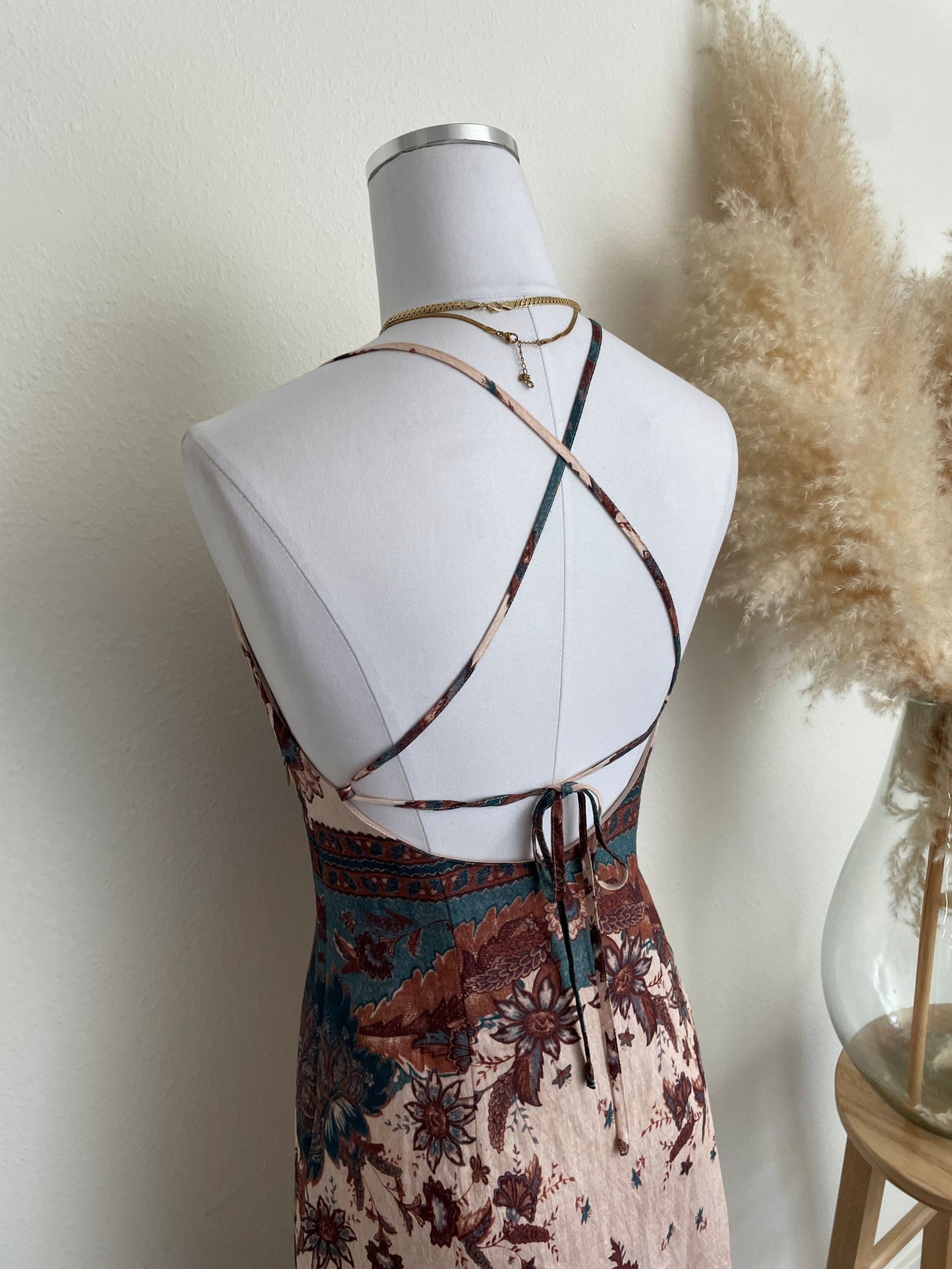 Angie Cross-Back Slip Dress