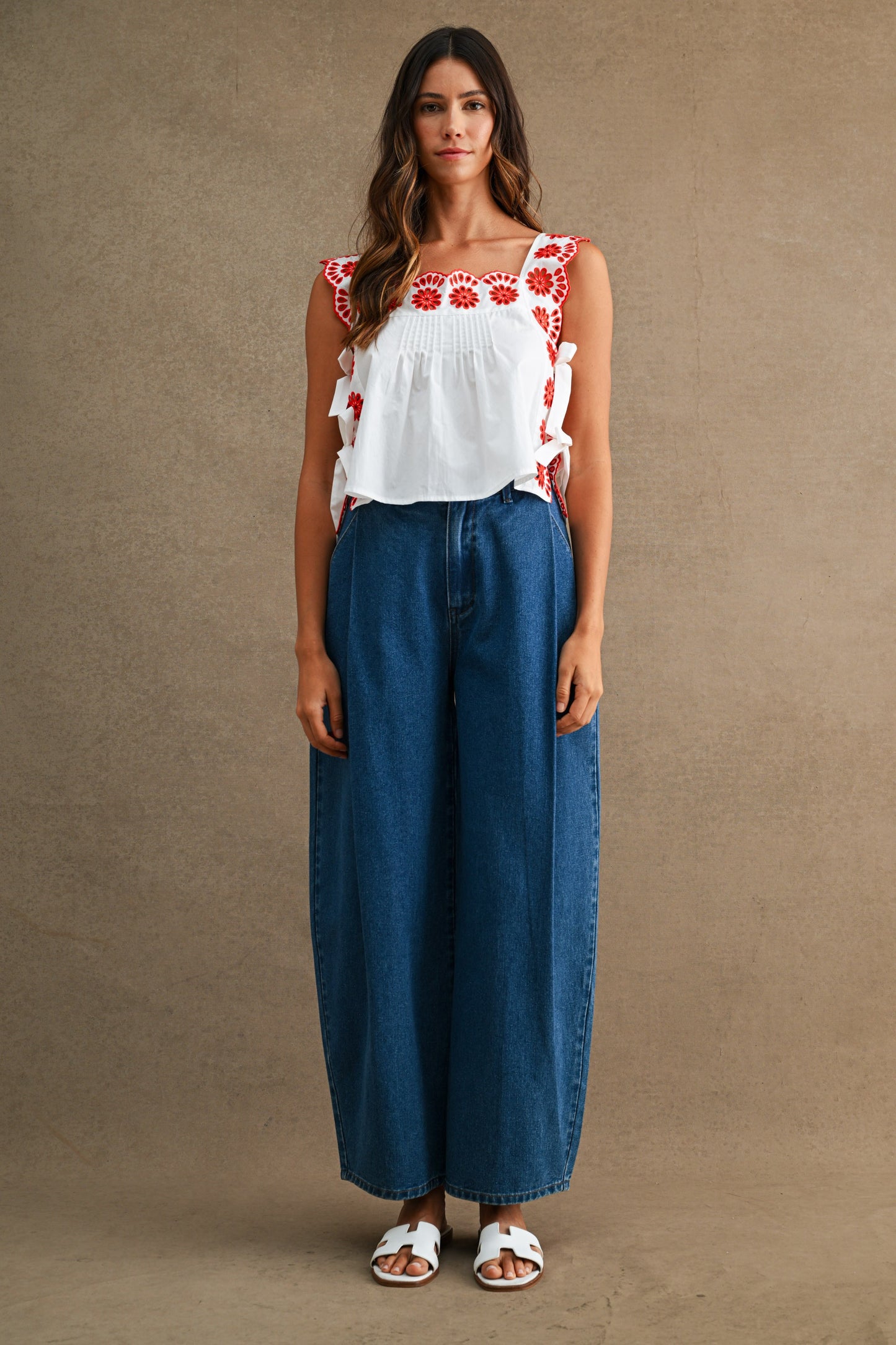 Skylar Embroidered Crop Top