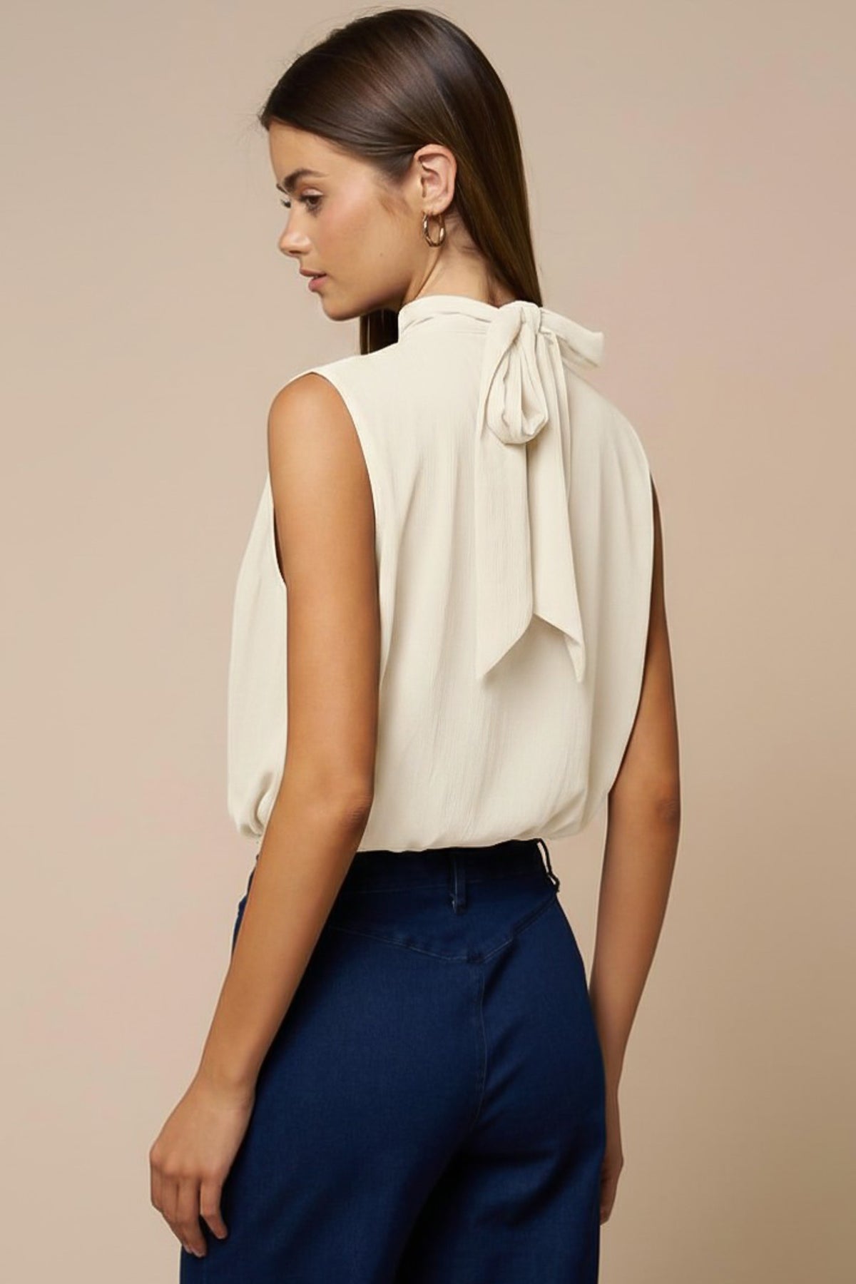 Taylor Mock Neck Sleeveless Top