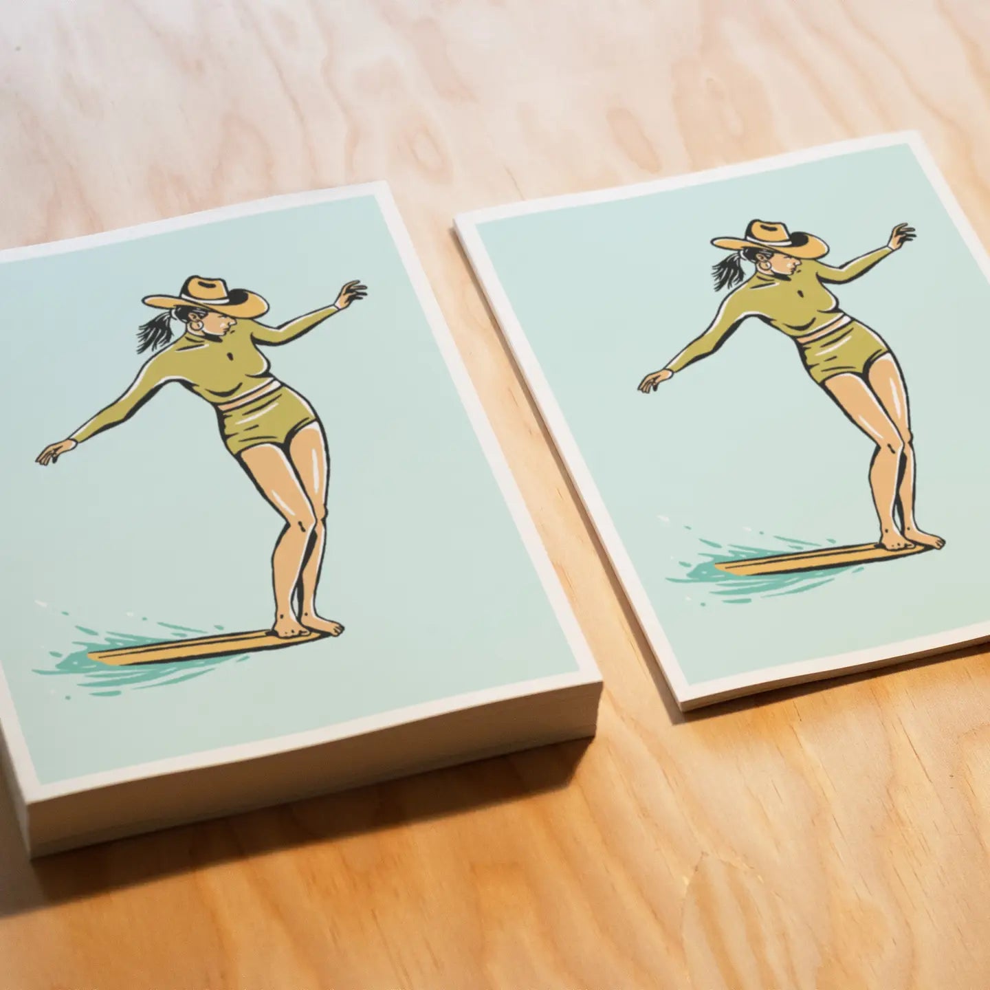 Surf Cowgirl - Nose Riding Print 8x10