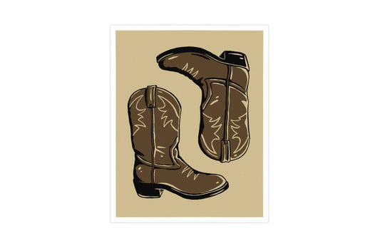 Impresión de botas de vaquera - 8x10