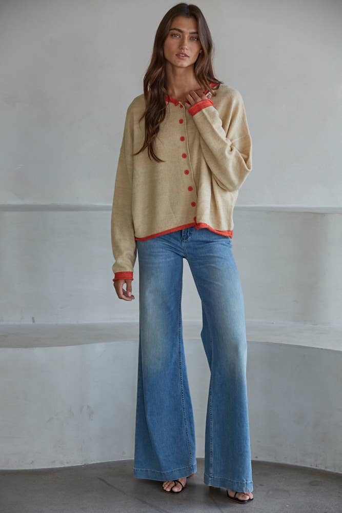 Dewey Crew Neck Cardigan