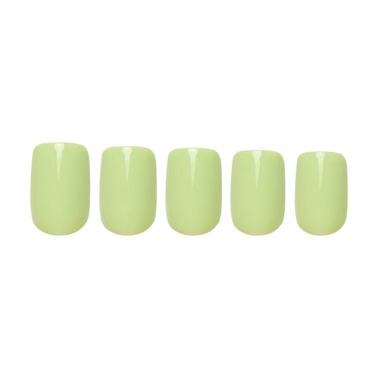 Light Sage Press-On Nails | Solid Short Squoval