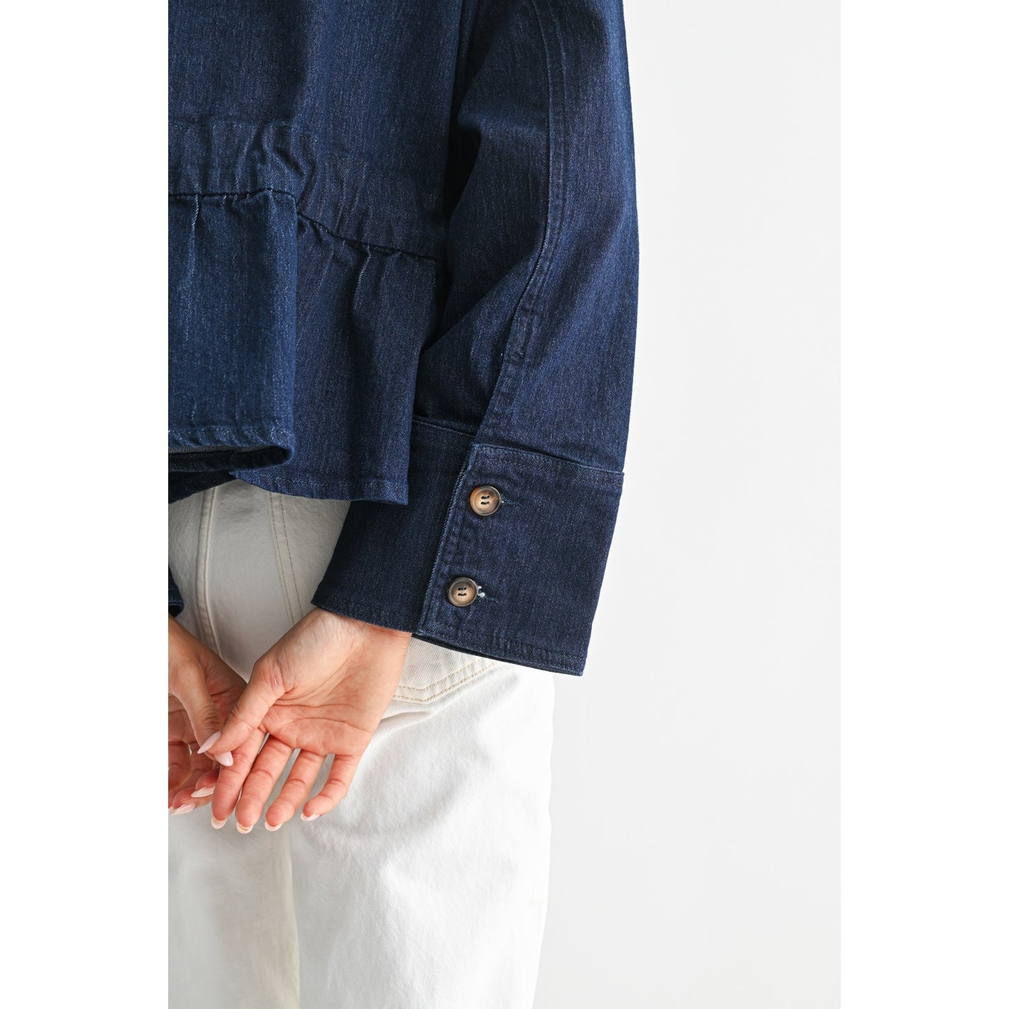 Evayn Denim Jacket with Adjustable Waist