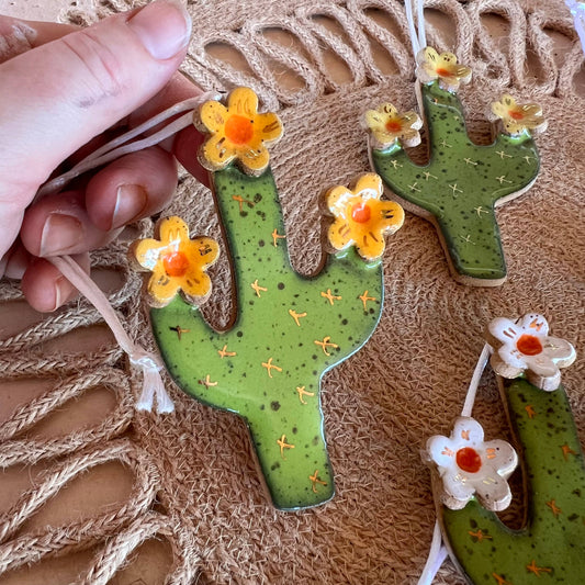Saguaro Blossom Ceramic Ornaments