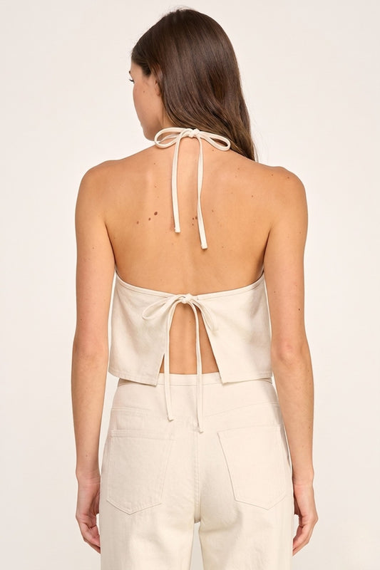 Kaelin Halter Neck Backless Top