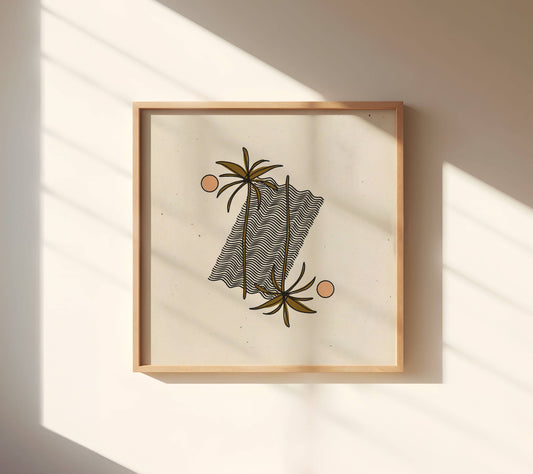 Wavy Palms Print