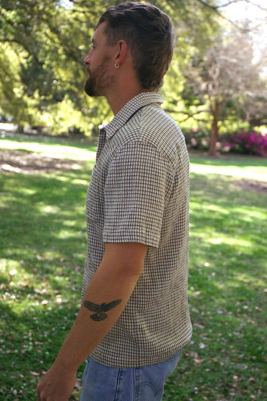 Coastal Textured Button-Up