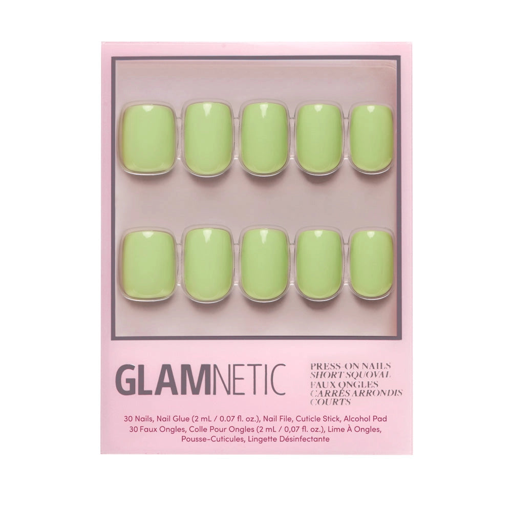 Light Sage Press-On Nails | Solid Short Squoval