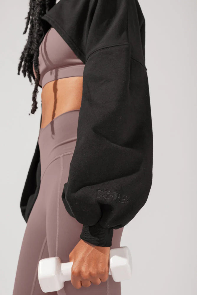 PopFlex Mockneck Shruggie - Black