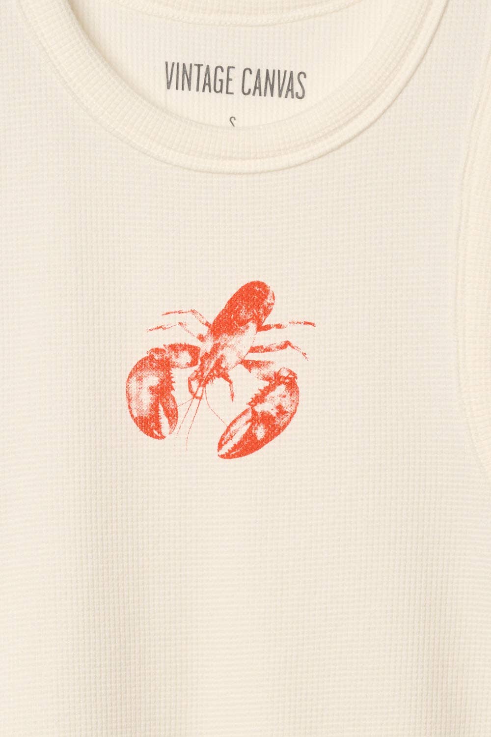 Lobster Vintage-Wash Graphic Racerback Tank Top
