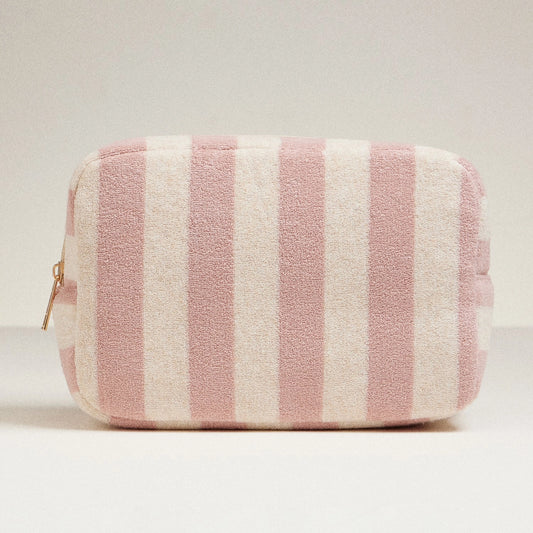 Terry Fabric Striped Multi-Purpose Pouch