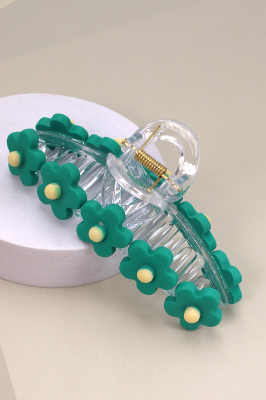 Large Floral Decorated Hair Claw Clip
