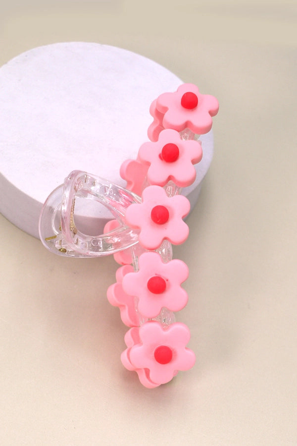 Large Floral Decorated Hair Claw Clip