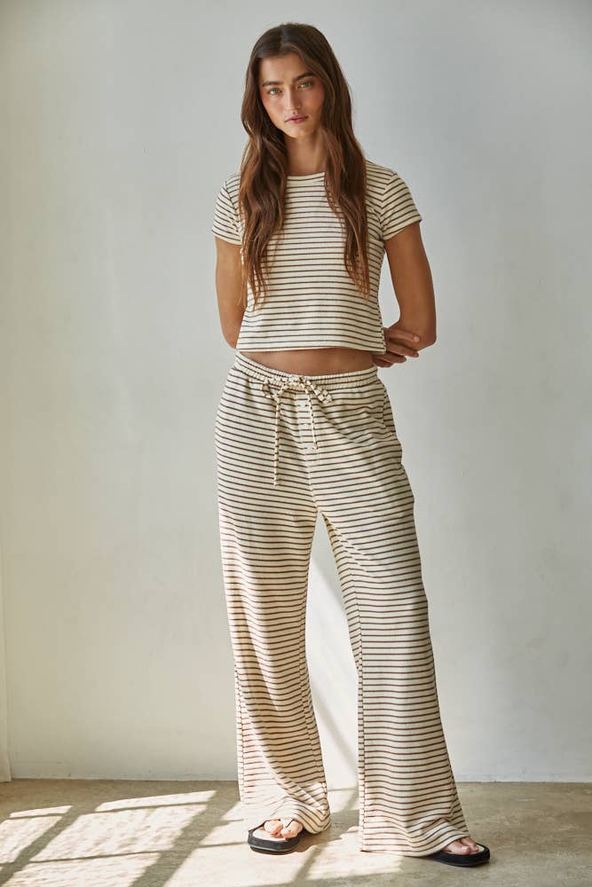 Addison Striped Flare Pants