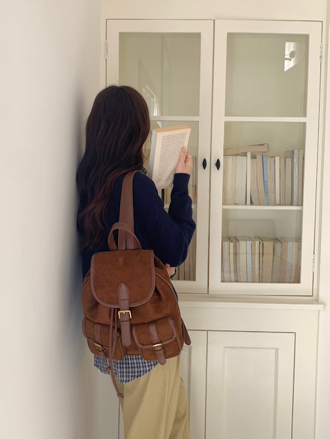 Avery Suede-Like Microfiber Leather Backpack