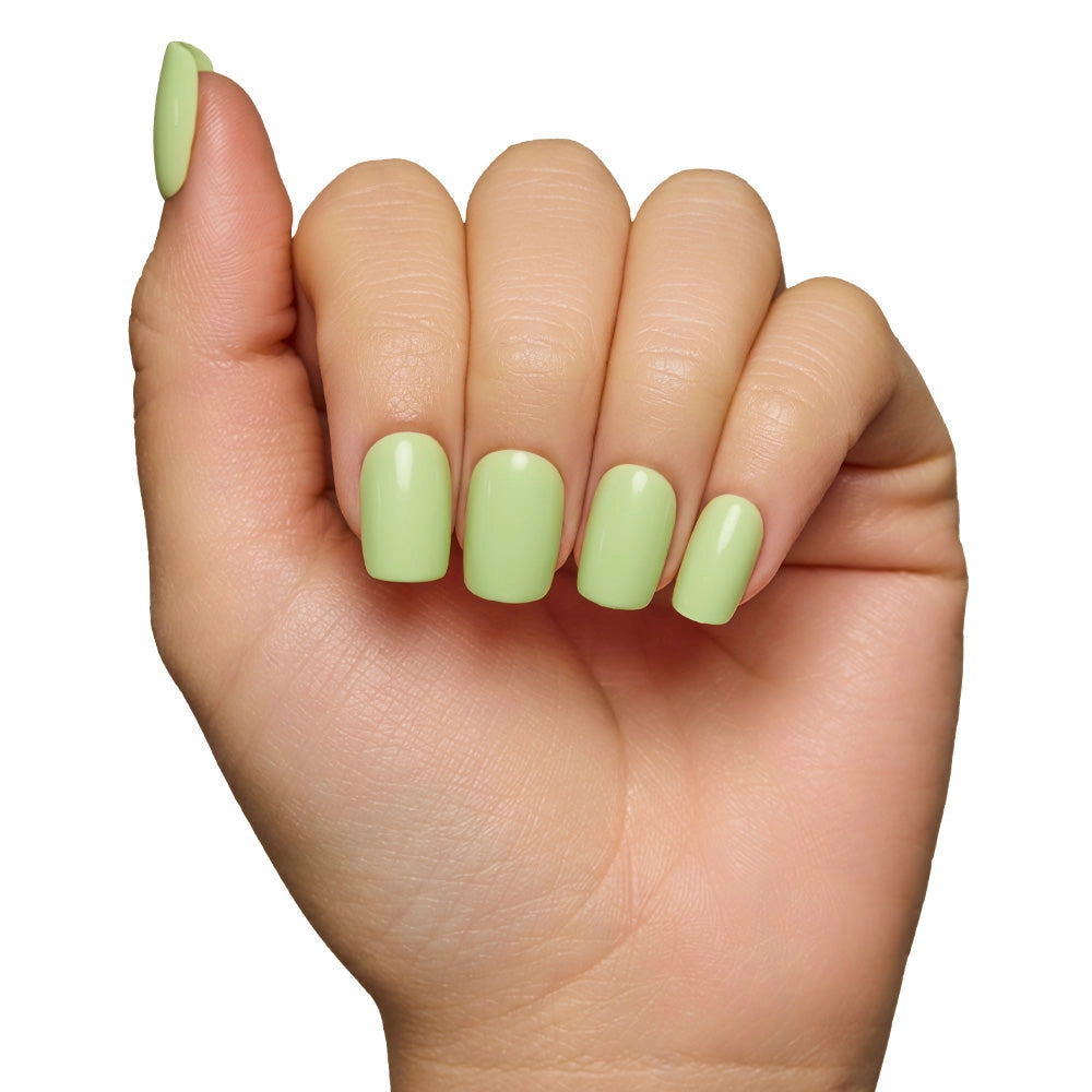 Light Sage Press-On Nails | Solid Short Squoval