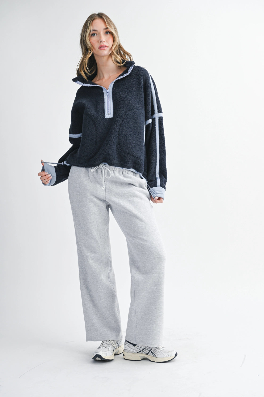 Laney Contrast Trim Half-Zip Fleece