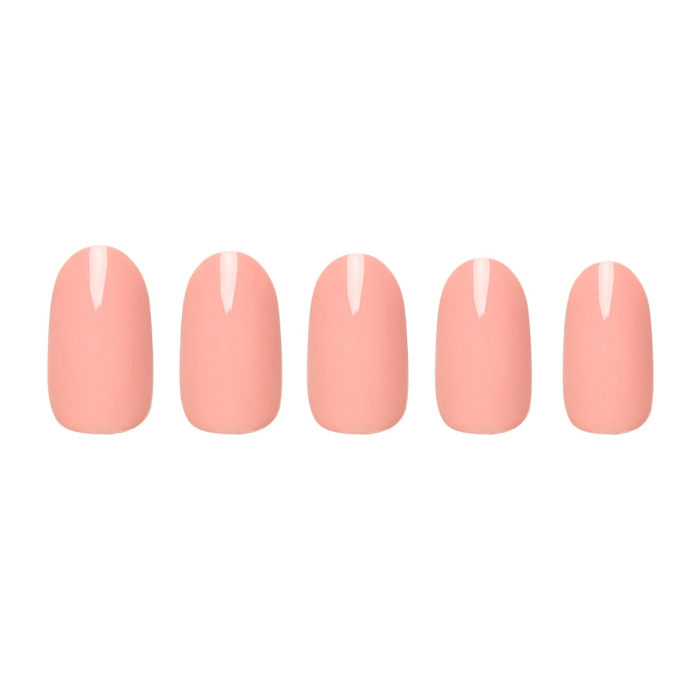 Peach Coral Press-On Nails | Short Round