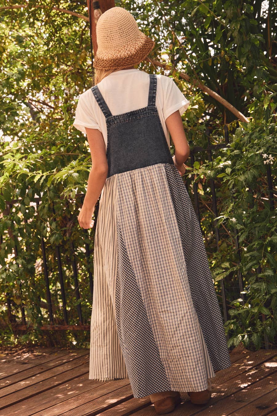 Hawthorn Stripe Patchwork Overall Dress