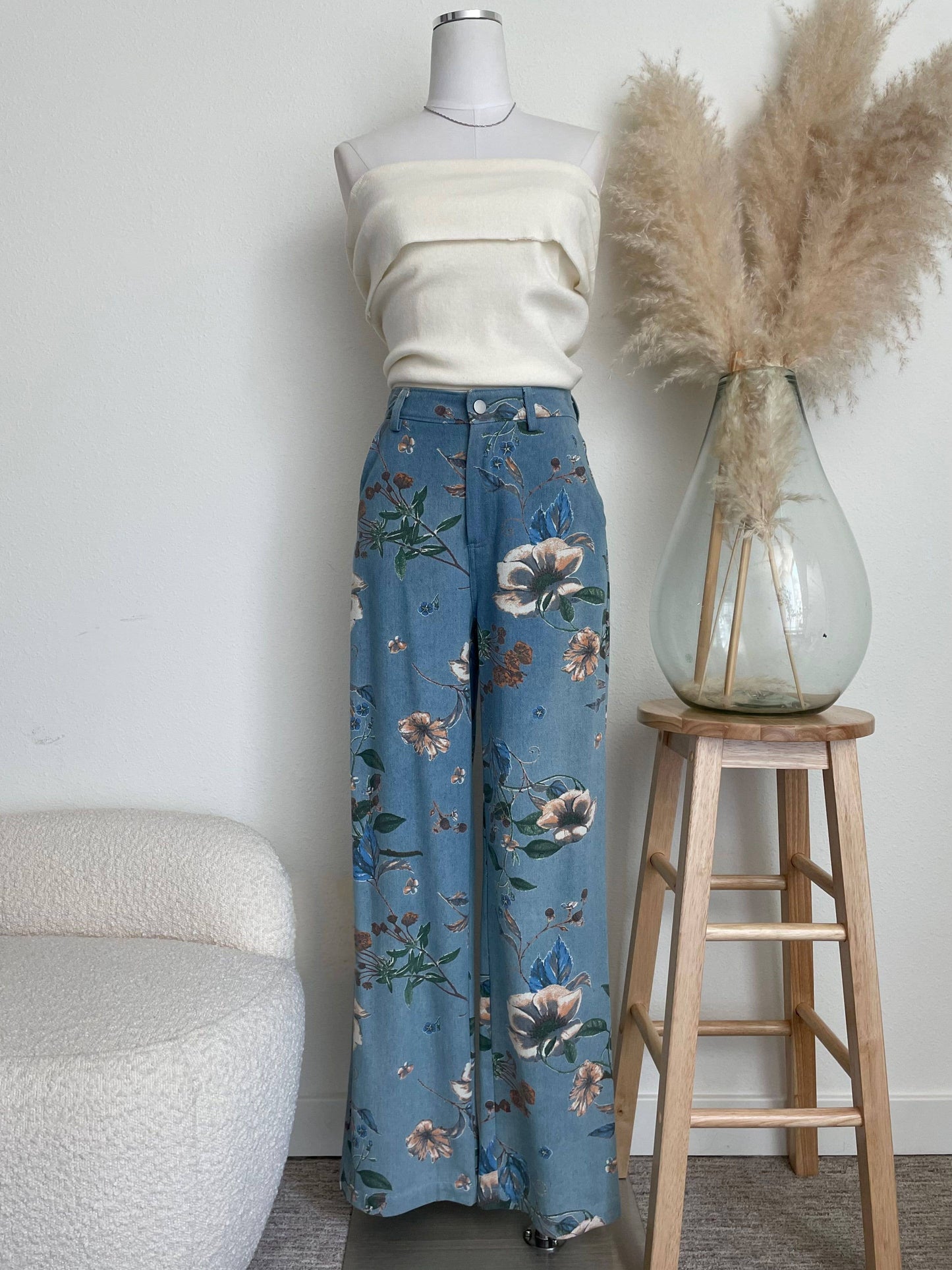 Cornelia Floral Denim Pants