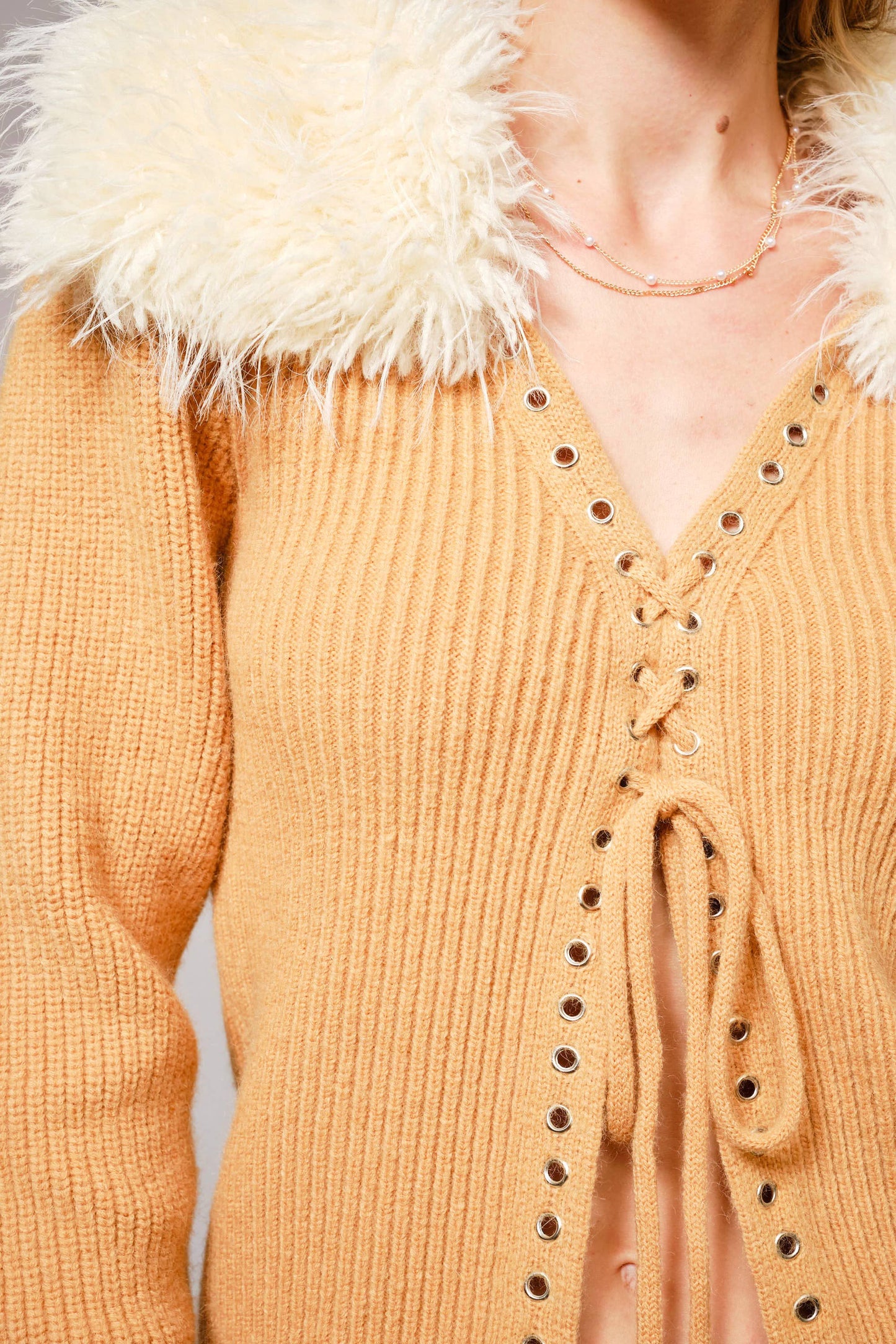 Houston Lace-Up Cardigan