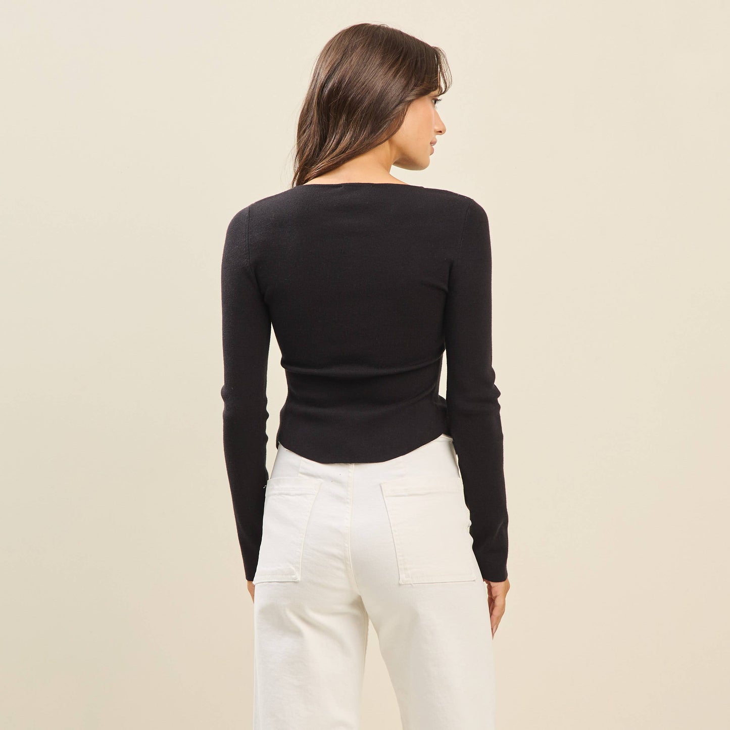 Cora Pleated Long Sleeve Top
