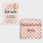 Extra Large Quick-Dry Hair Towel Wrap - Terracotta Checker