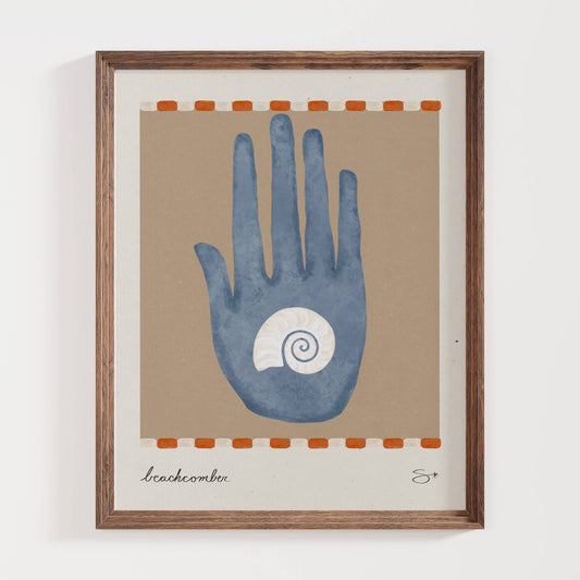 The Beachcomber | Coastal Art Print