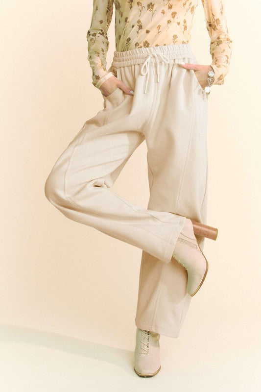 Braxton Drawstring Wide Leg Sweatpants