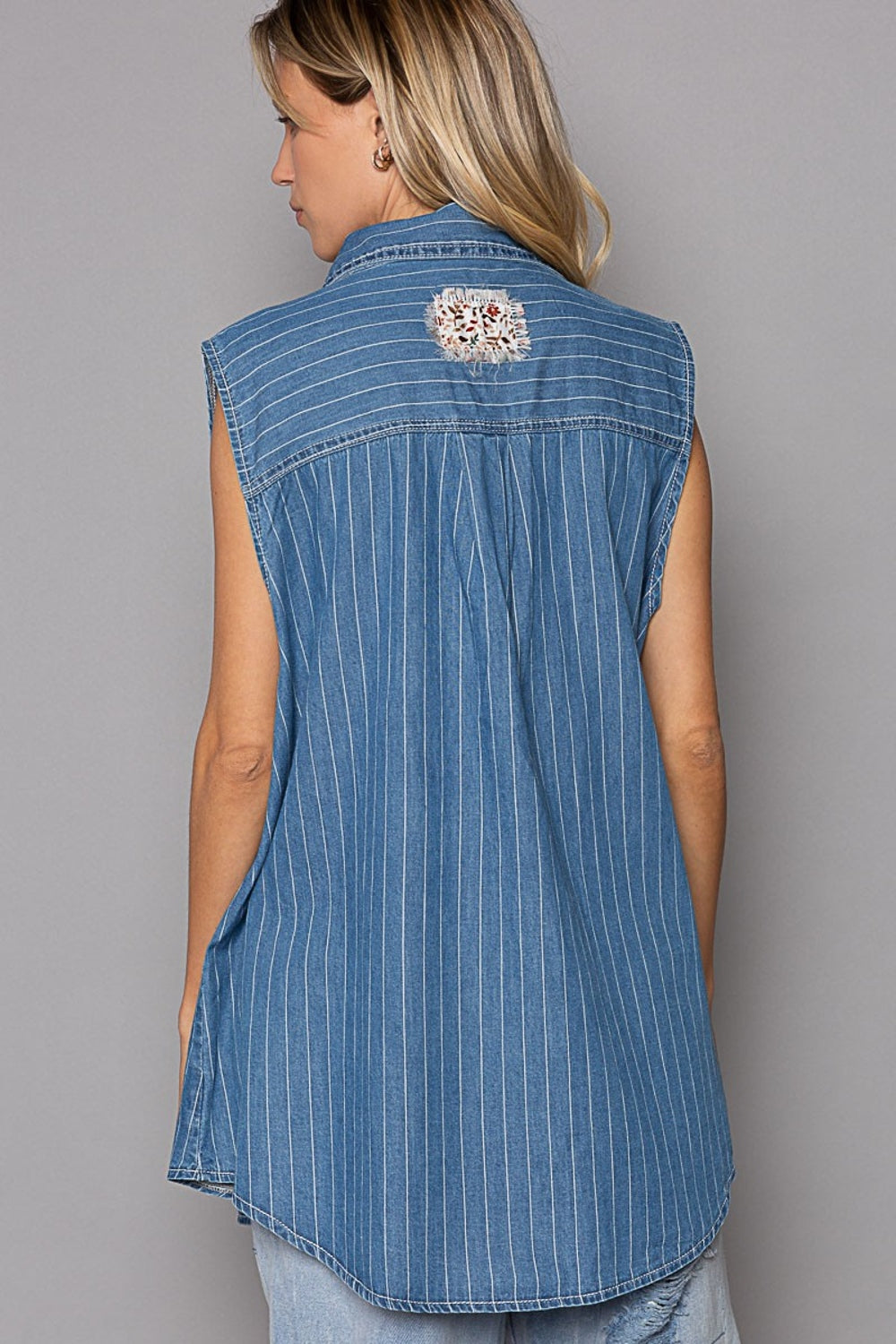 Emilia Striped Denim Shirt