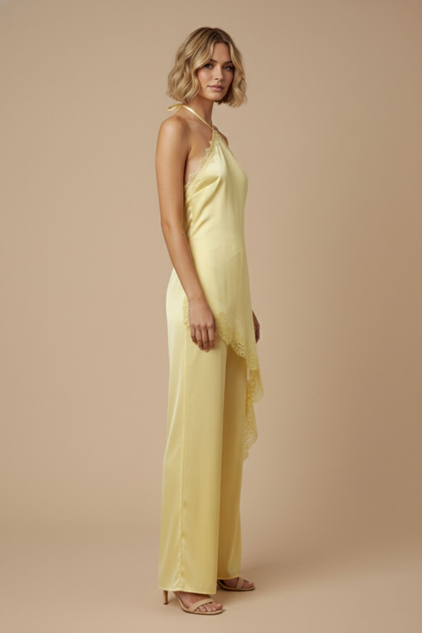 Cora Satin Lace Jumpsuit