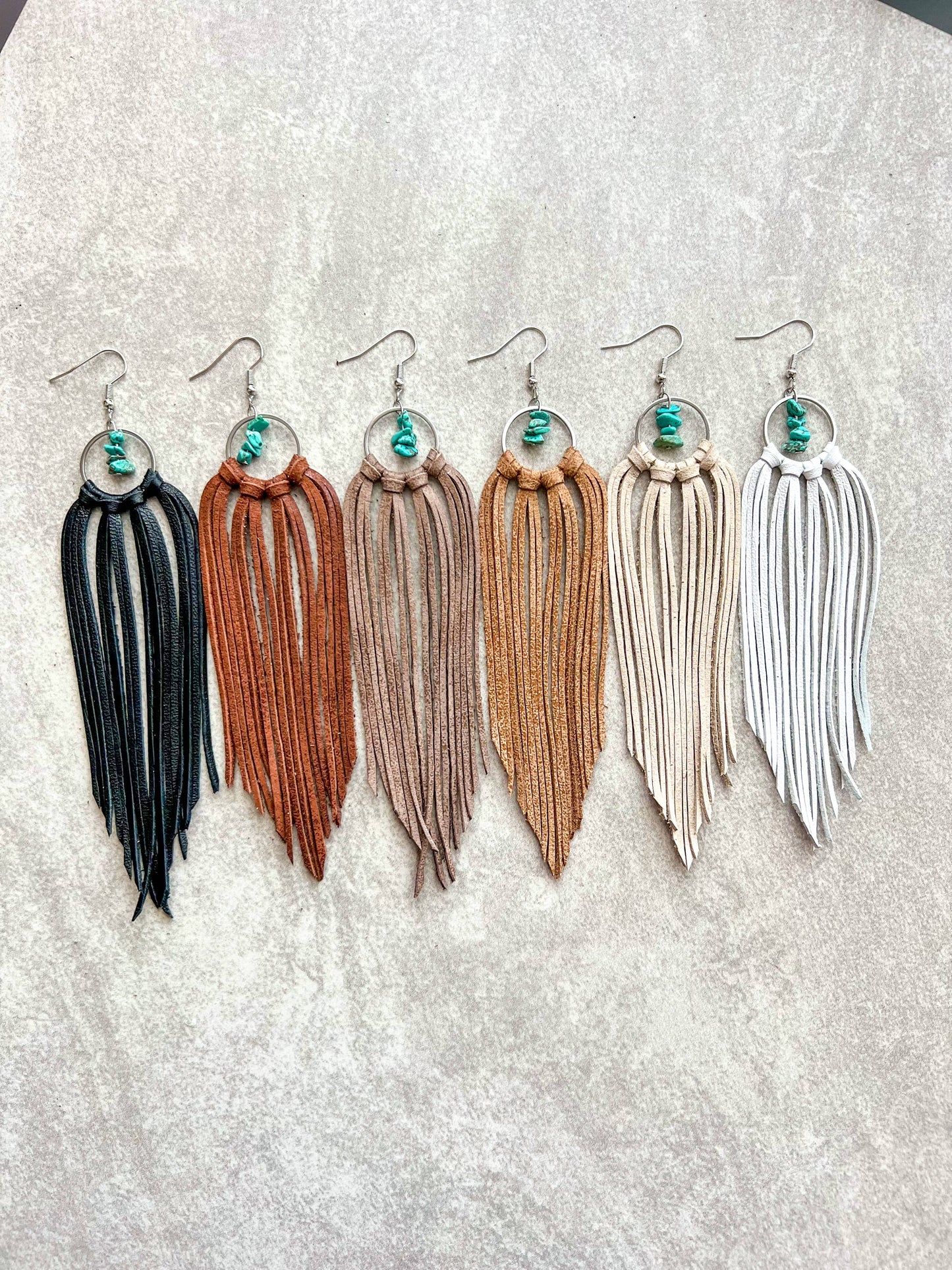 Bozeman Fringe Earrings w/ Turquoise Beads