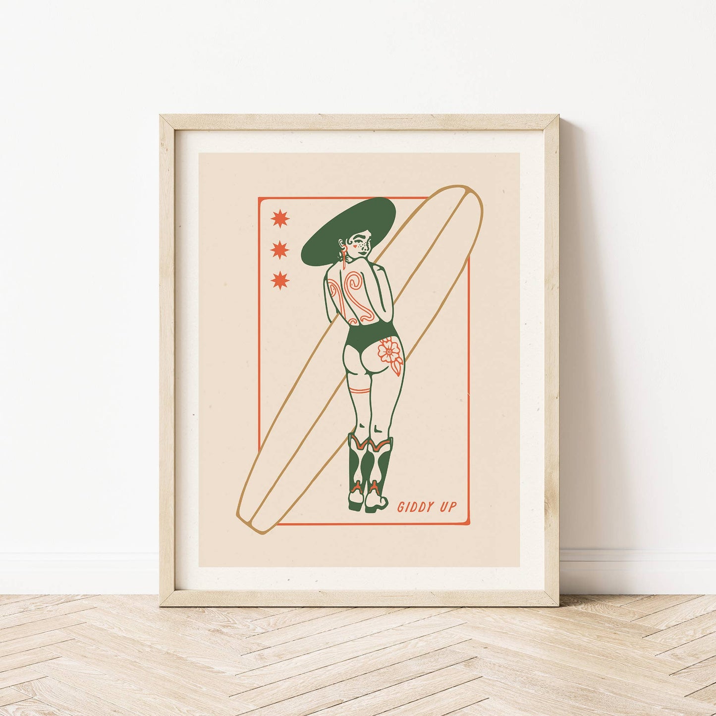 Giddy Up | Coastal Cowgirl Art Print