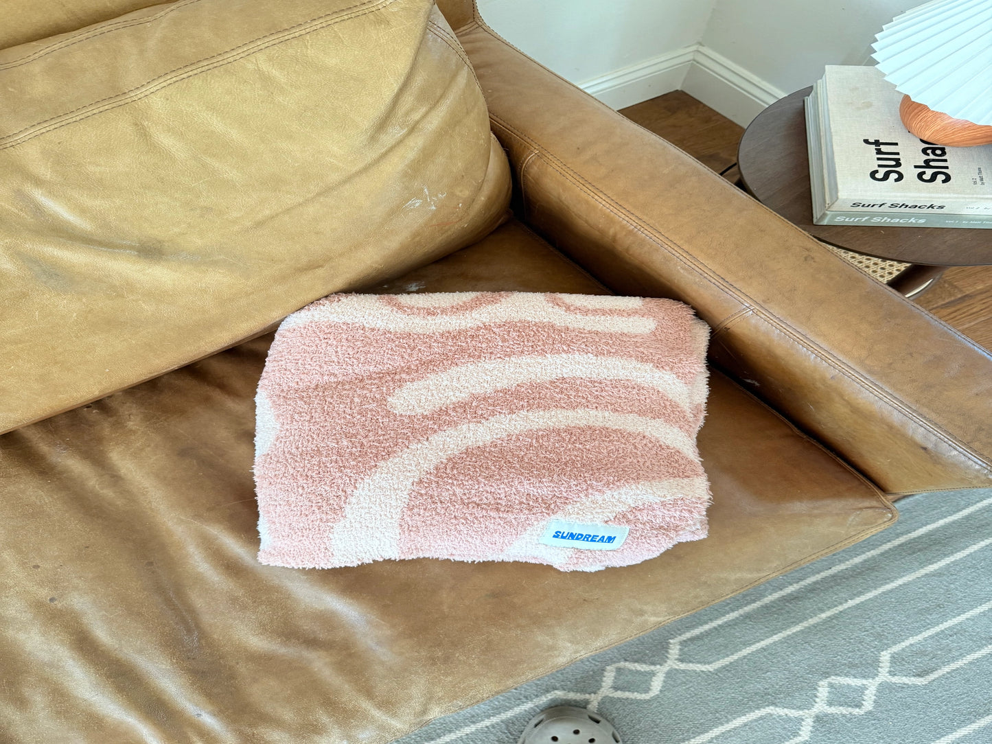 Hanalei Plush Throw - Island Blush