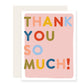 Block Letter Thank You Card