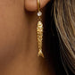 Calypsa 18K Gold Non-Tarnish Fish Charm Drop Earrings