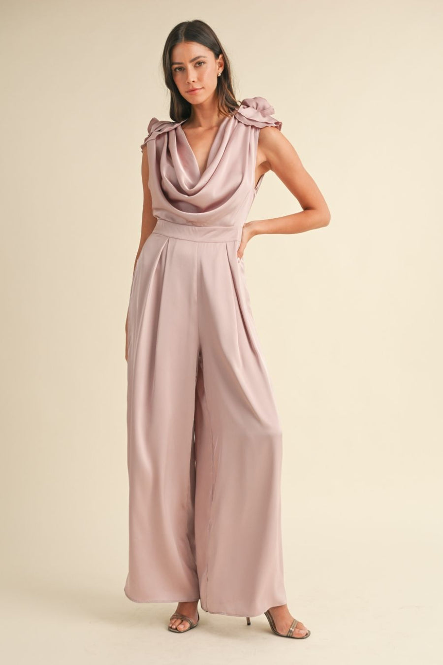 Bobbi Deep Cowl Neck Jumpsuit