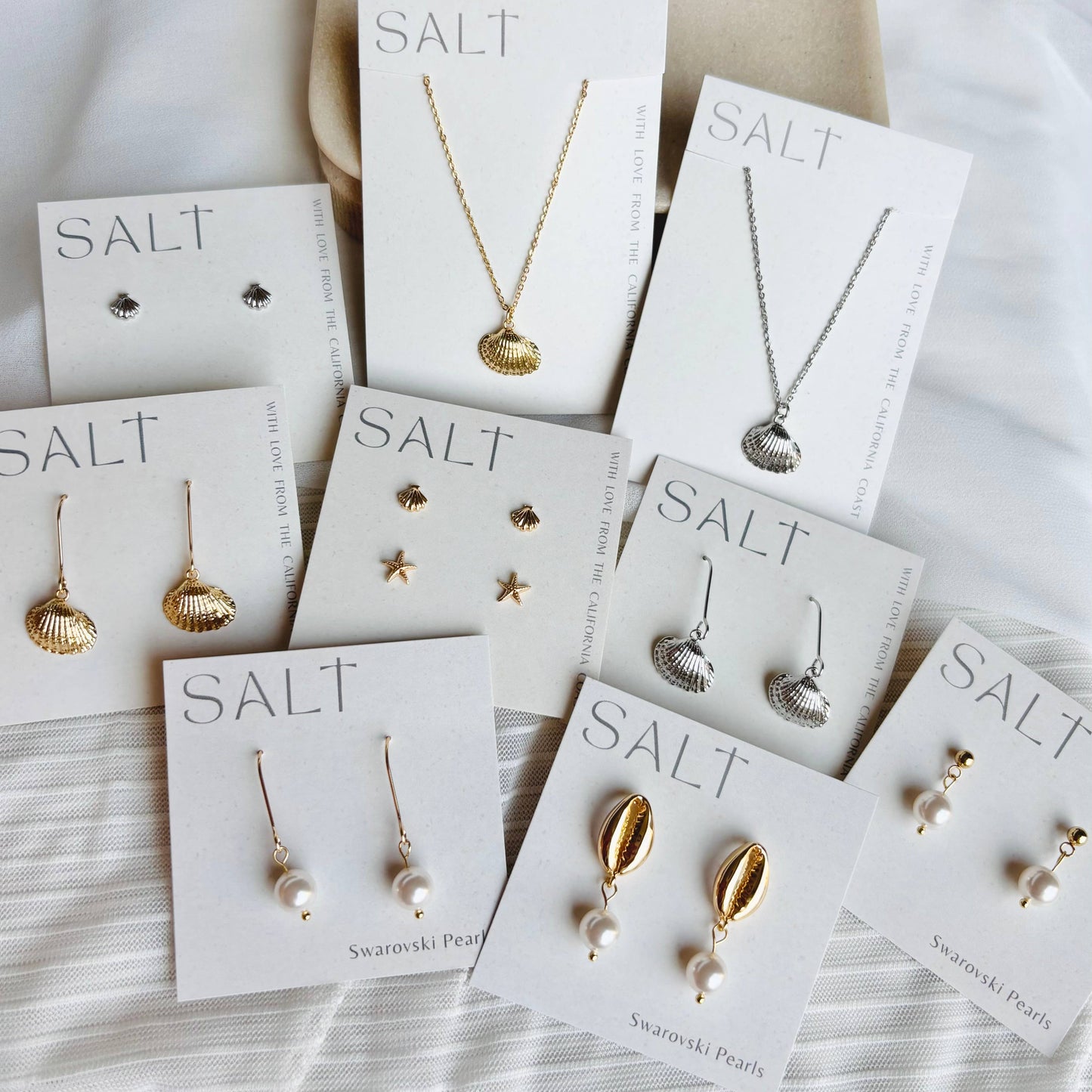 Scallop Seashell Necklace - Gold or Silver